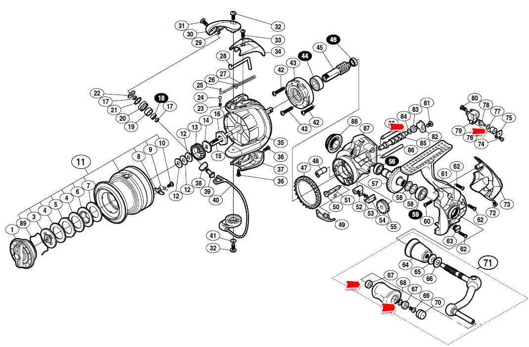 Схема shimano exage 2500