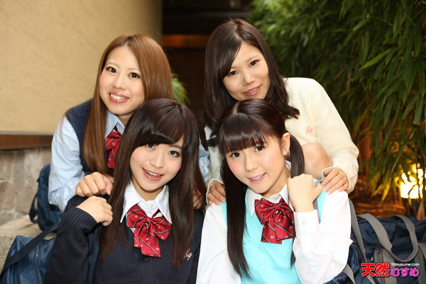 Rina Kirihara, Mai Araki, Mizuki Nishijima, Kana Momose - Gang Bang School Girls 2 / Групповой секс со школьницами